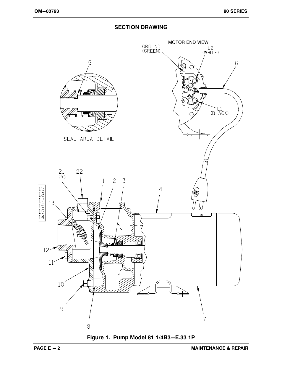 Gorman-Rupp Pumps 81 1/4B3-E.33 1P 24971 and up User Manual | Page 20 / 26