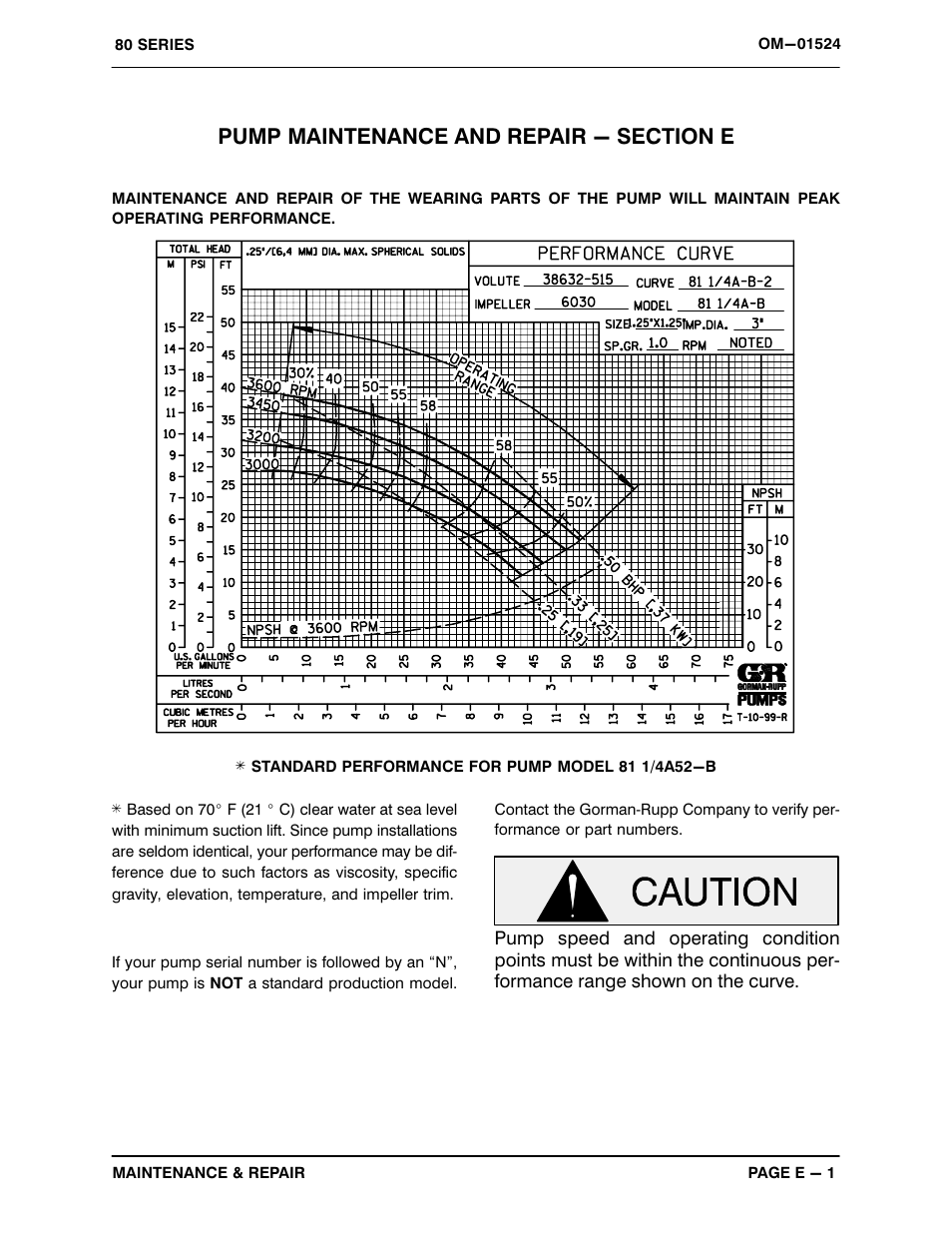 Pump maintenance and repair - section e | Gorman-Rupp Pumps 81 1/4A52-B 1287356 and up User Manual | Page 20 / 29