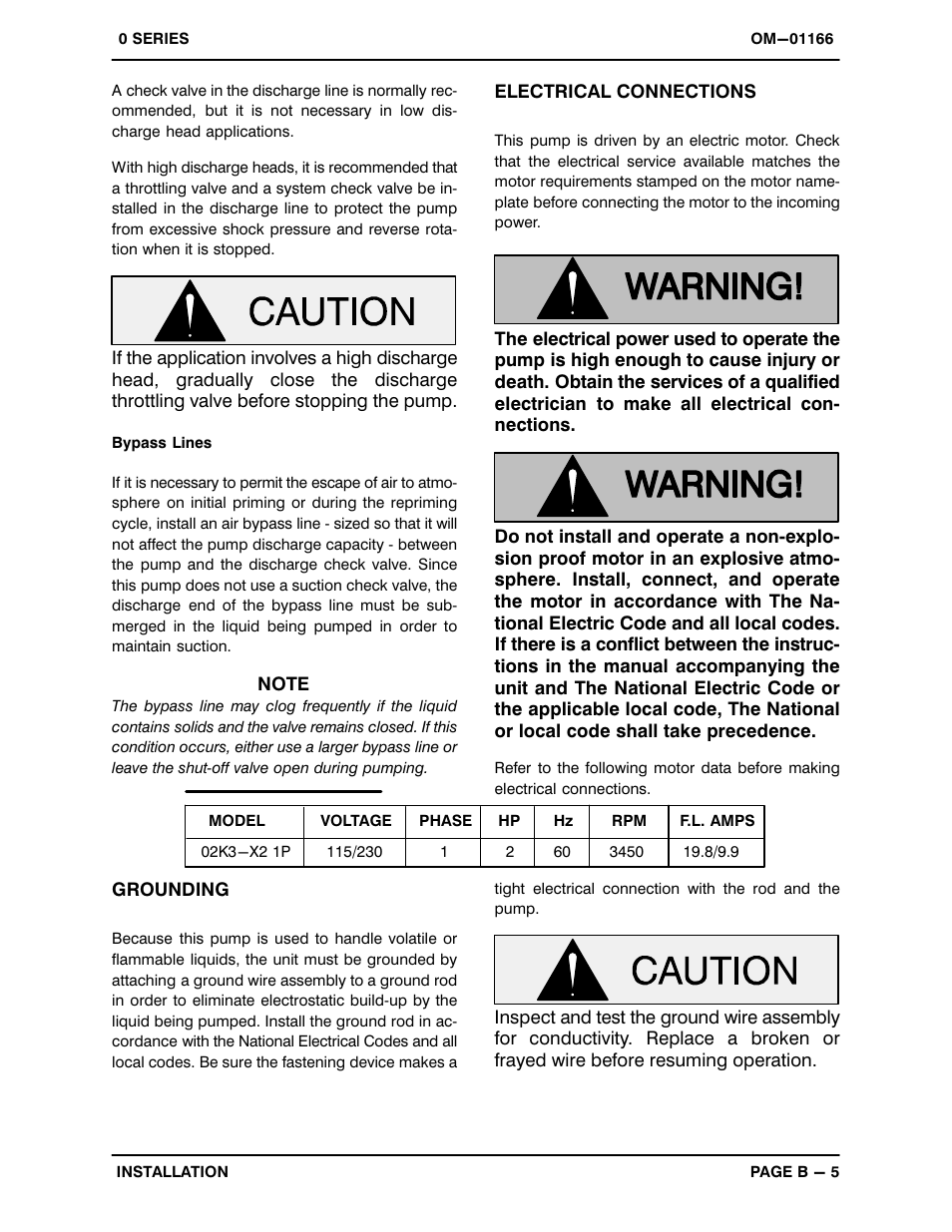 Gorman-Rupp Pumps 02K3-X2 1P 312560 and up User Manual | Page 12 / 26