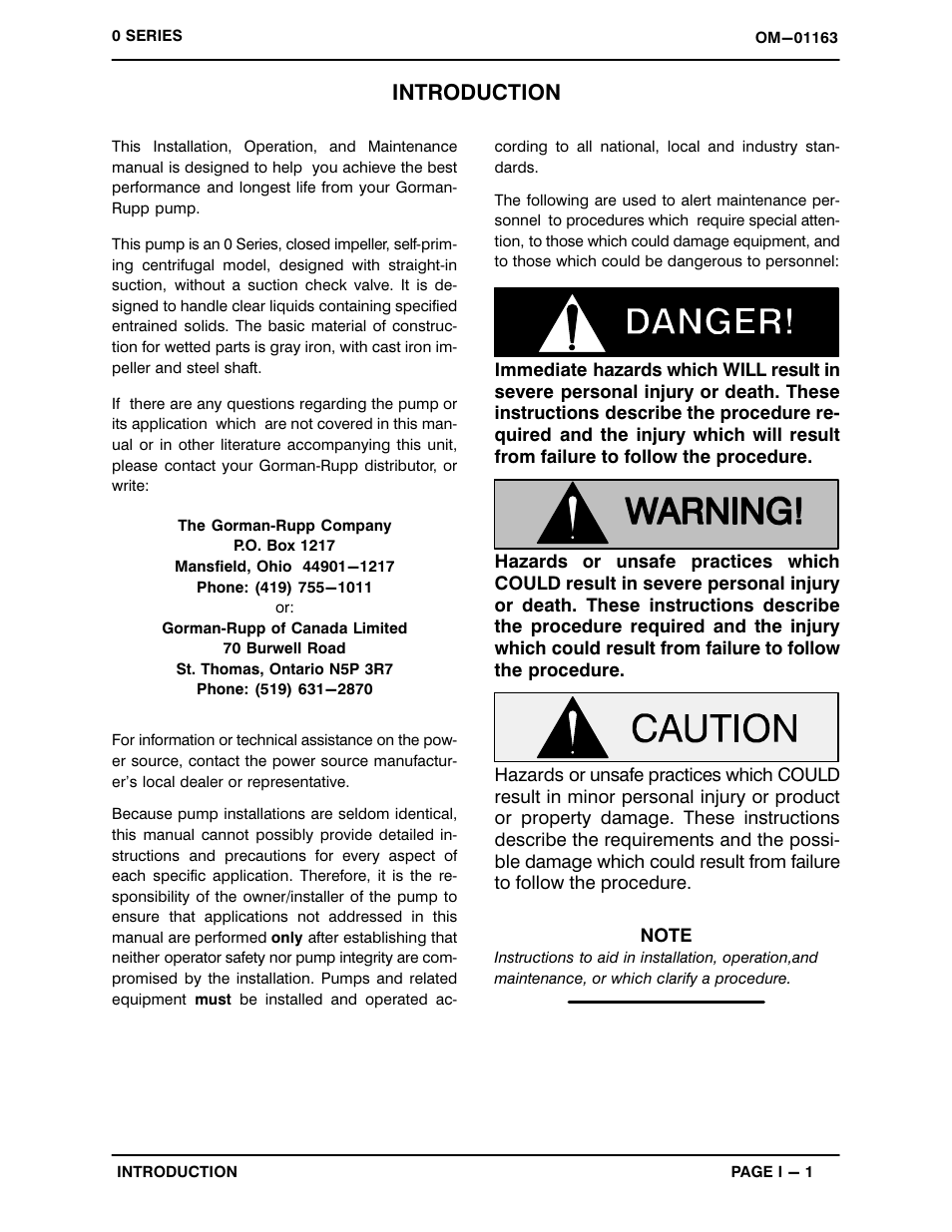 Introduction | Gorman-Rupp Pumps 02K52-B 1255789 and up User Manual | Page 5 / 28