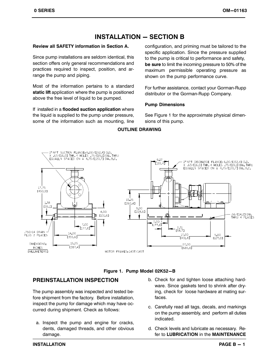 Installation - section b | Gorman-Rupp Pumps 02K52-B 1255789 and up User Manual | Page 8 / 28