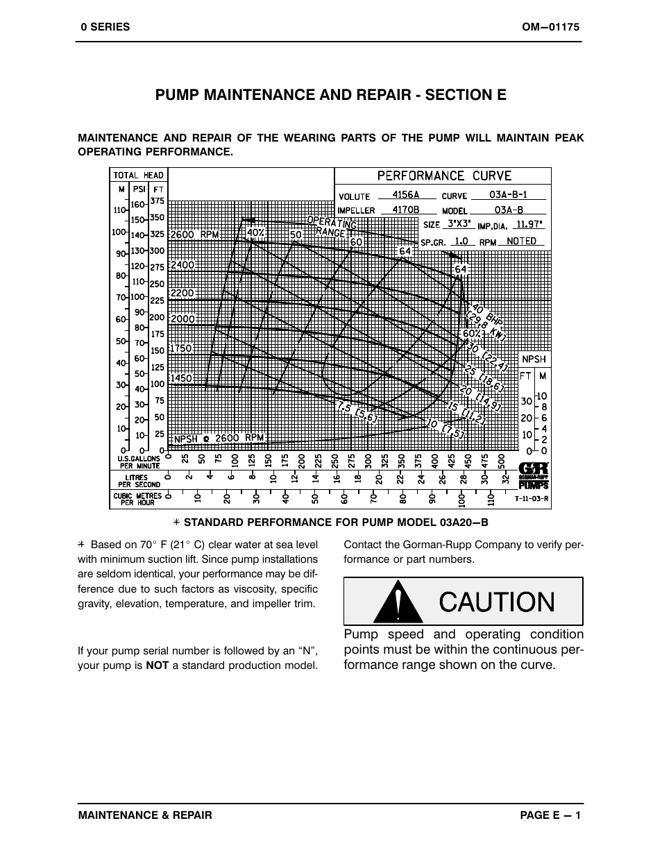 Pump maintenance and repair ‐ section e | Gorman-Rupp Pumps 03A20-B 751140 and up User Manual | Page 20 / 30