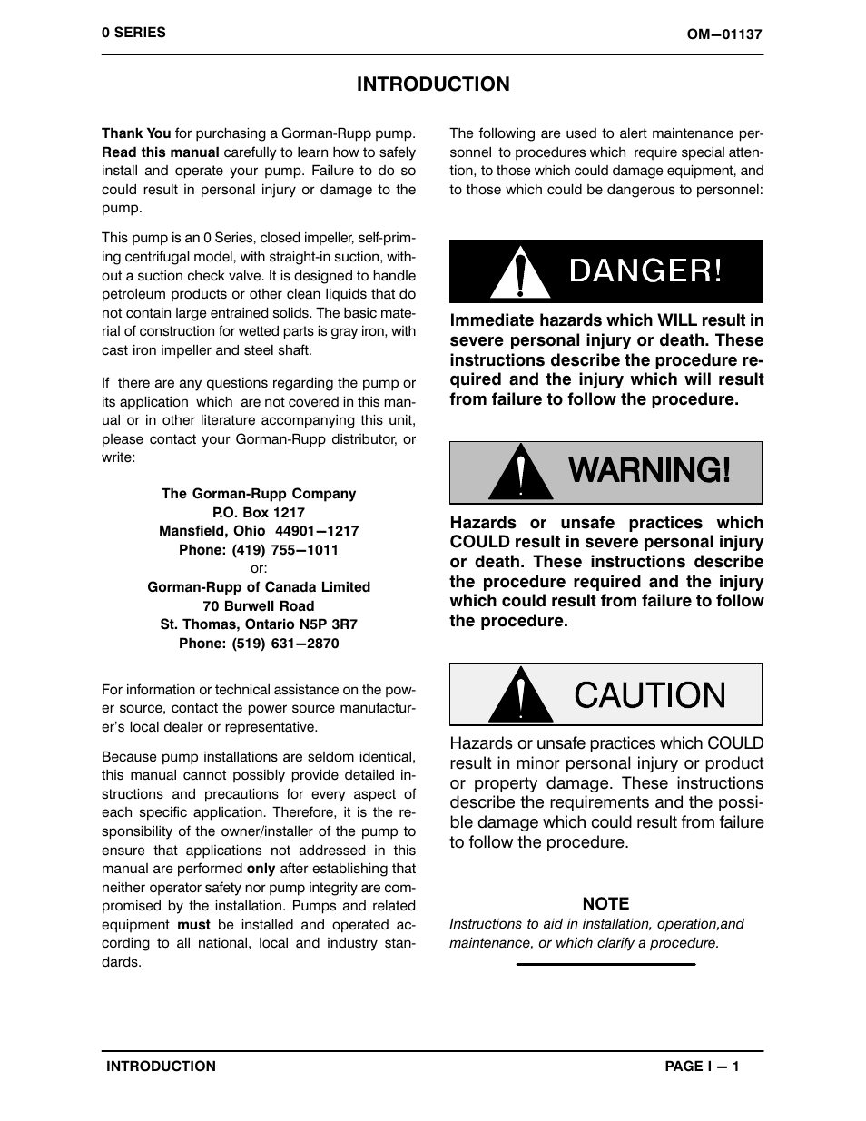 Introduction | Gorman-Rupp Pumps 02E3-B 284632 and up User Manual | Page 5 / 29