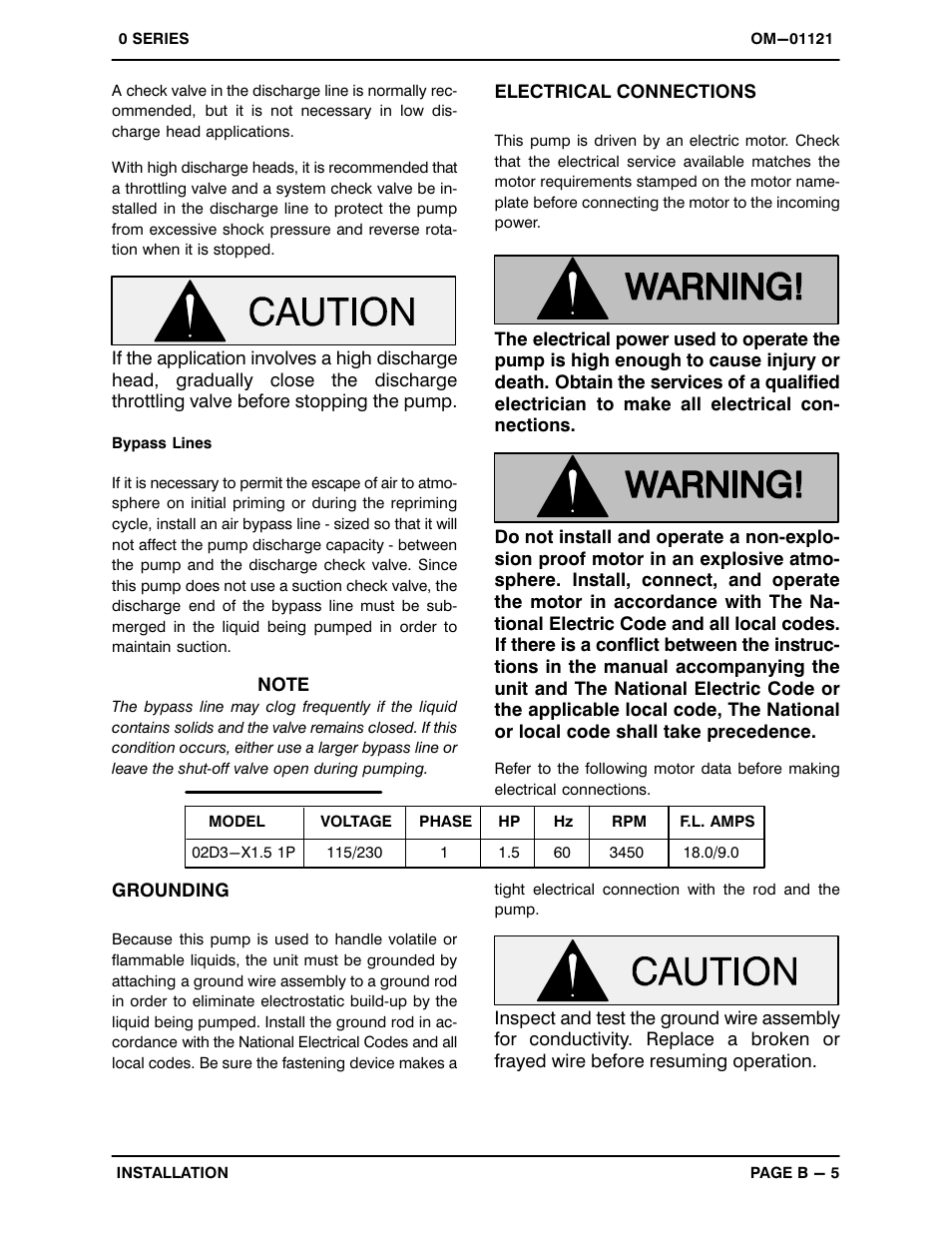 Gorman-Rupp Pumps 02D3-X1.5 1P 338134 and up User Manual | Page 12 / 26