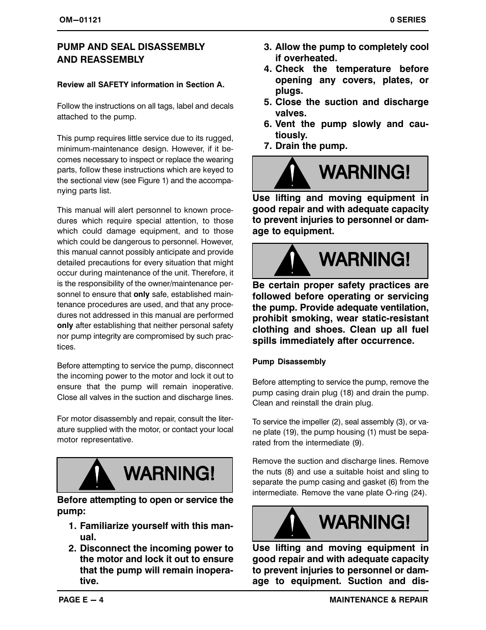 Pump and seal disassembly and reassembly | Gorman-Rupp Pumps 02D3-X1.5 1P 338134 and up User Manual | Page 22 / 26