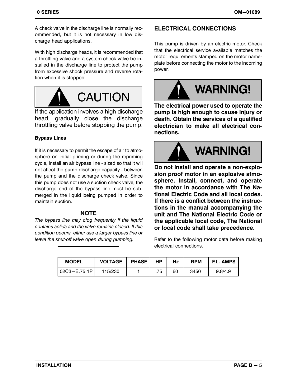 Gorman-Rupp Pumps 02C3-E.75 1P 244229 and up User Manual | Page 12 / 26