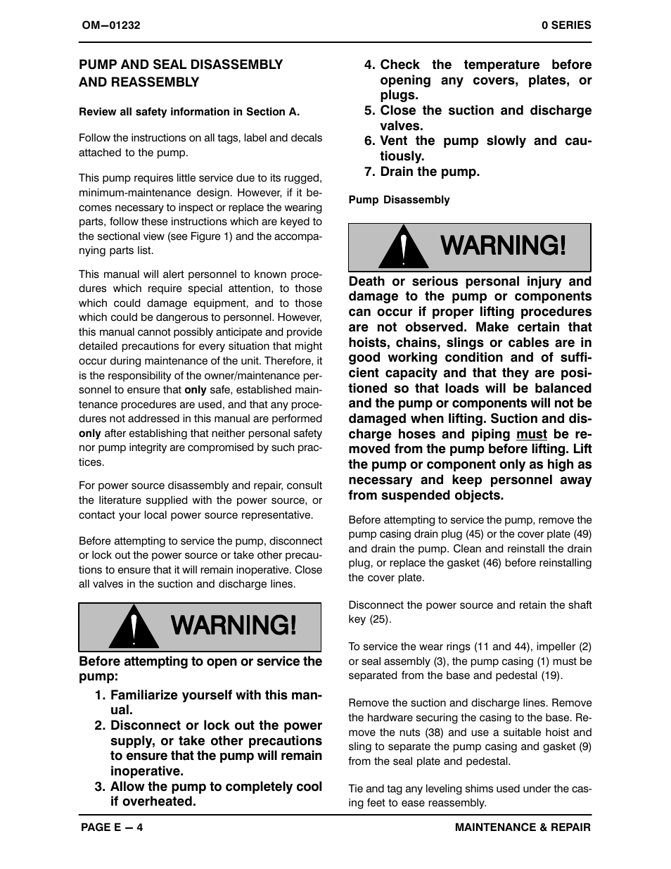 Pump and seal disassembly and reassembly | Gorman-Rupp Pumps 04B52-B 1346496 and up User Manual | Page 23 / 30