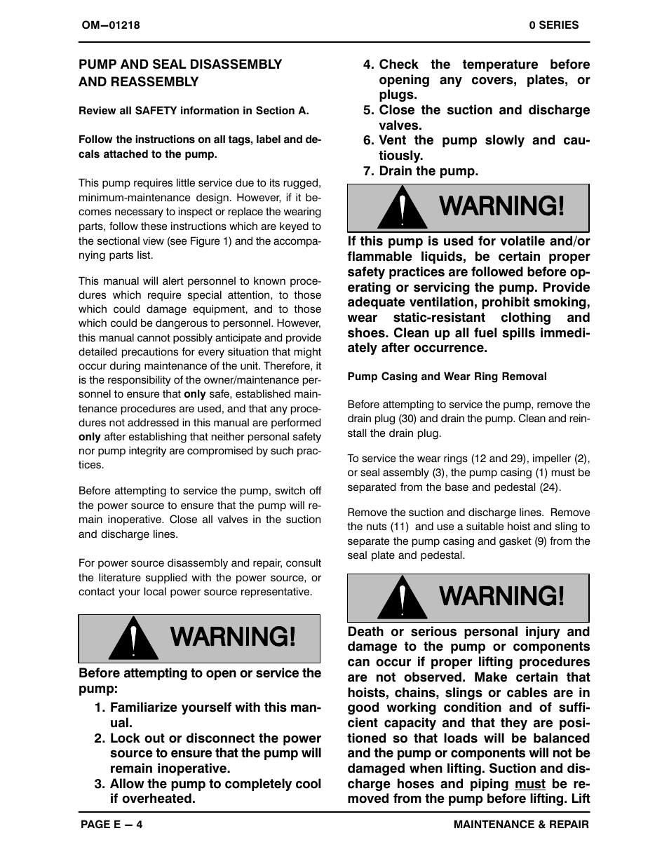 Pump and seal disassembly and reassembly | Gorman-Rupp Pumps 04C3-B 407671 and up User Manual | Page 24 / 31