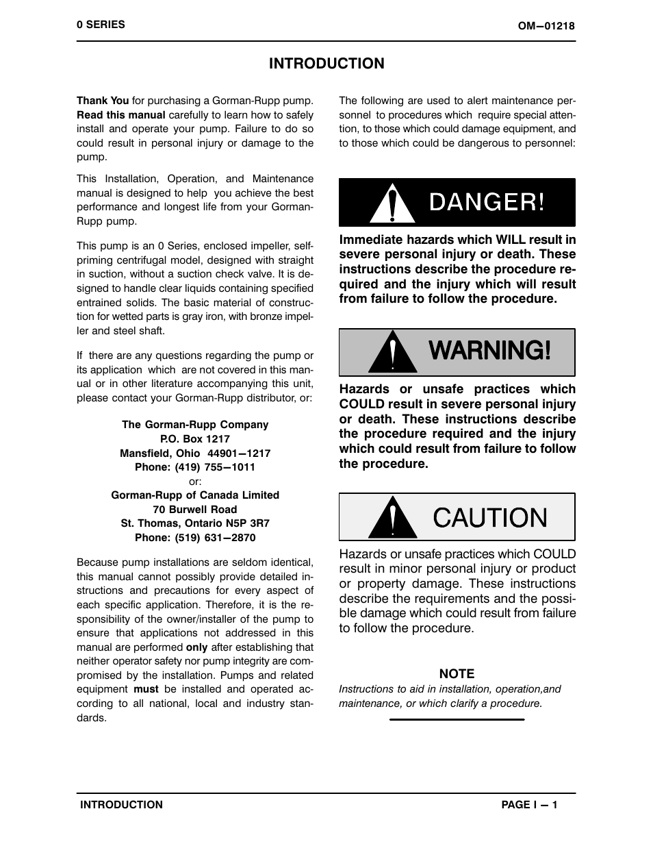 Introduction | Gorman-Rupp Pumps 04C3-B 407671 and up User Manual | Page 5 / 31