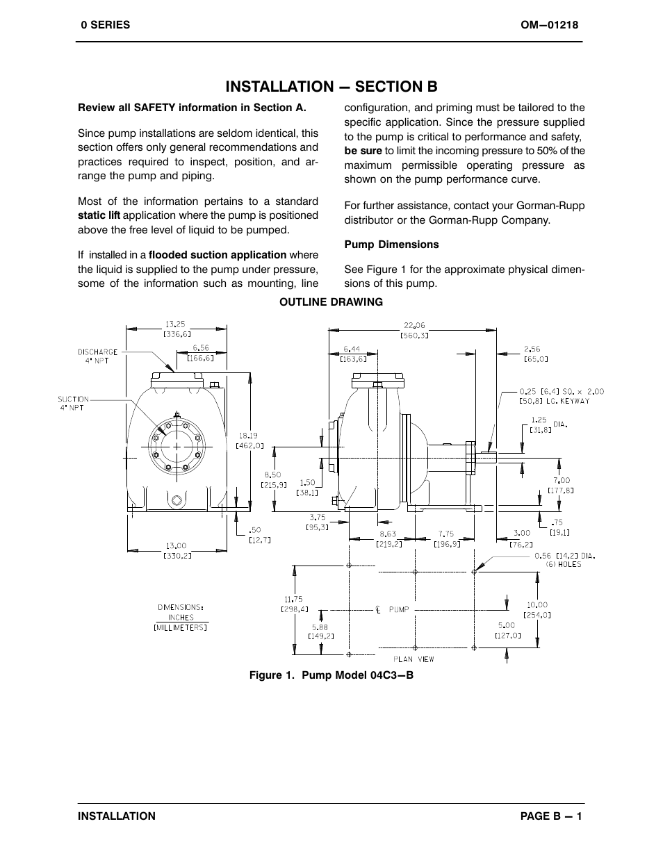 Installation - section b | Gorman-Rupp Pumps 04C3-B 407671 and up User Manual | Page 9 / 31