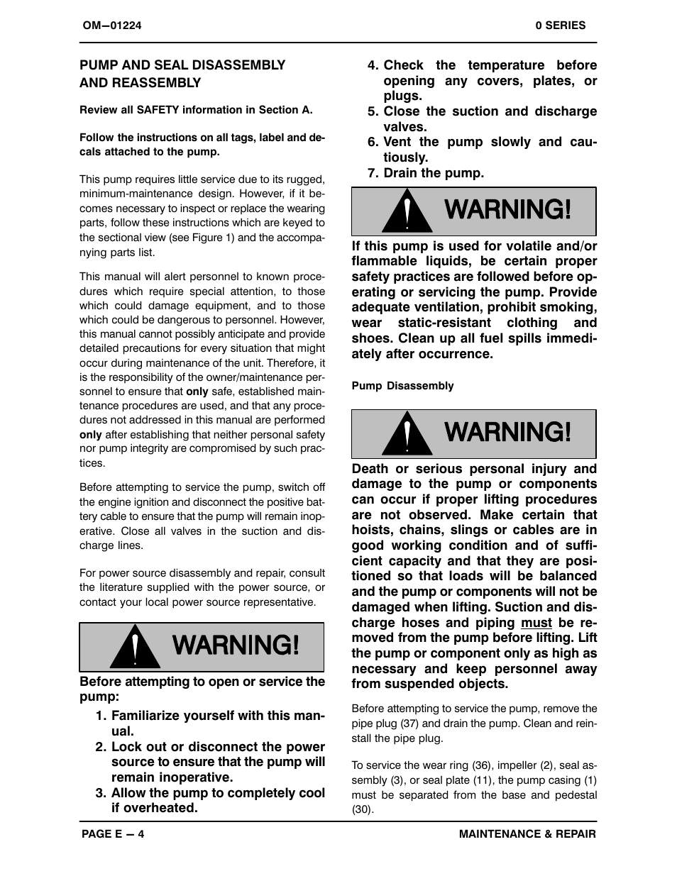 Pump and seal disassembly and reassembly | Gorman-Rupp Pumps 06B3-B 806819 and up User Manual | Page 24 / 31