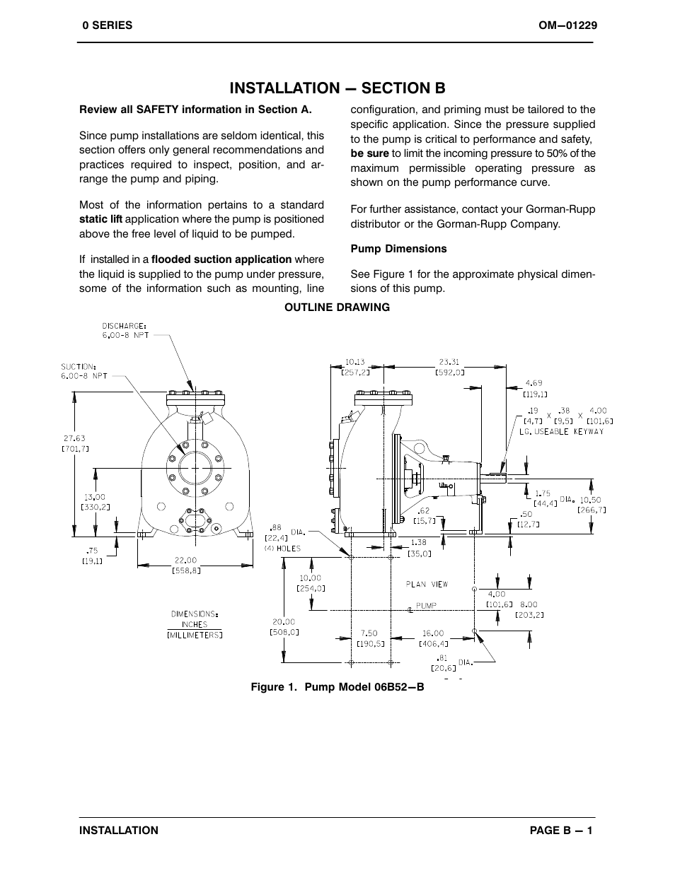 Installation - section b | Gorman-Rupp Pumps 06B52-B 1332442 and up User Manual | Page 8 / 30