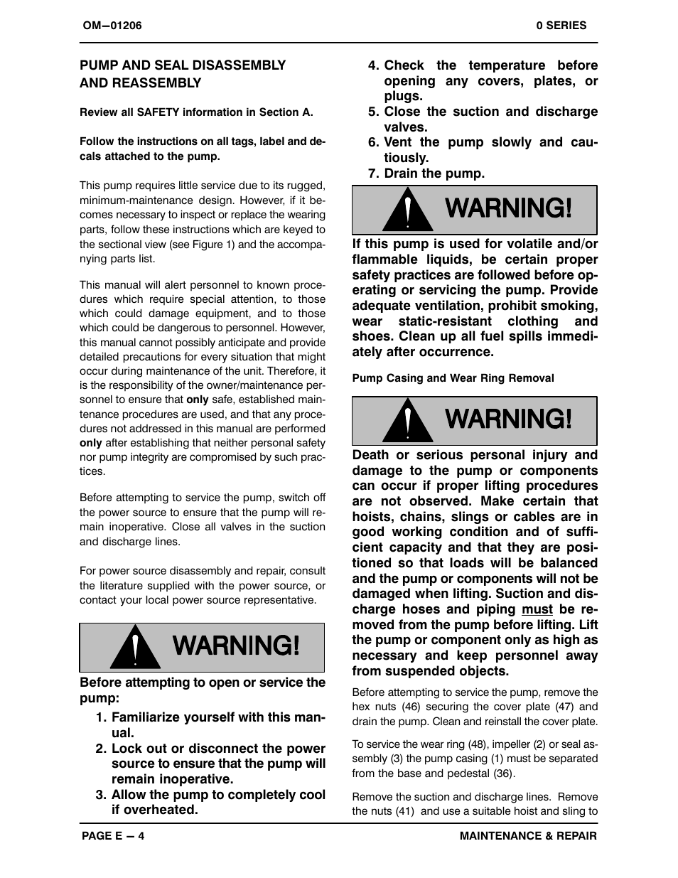 Pump and seal disassembly and reassembly | Gorman-Rupp Pumps 04A20-B 818101 and up User Manual | Page 24 / 31