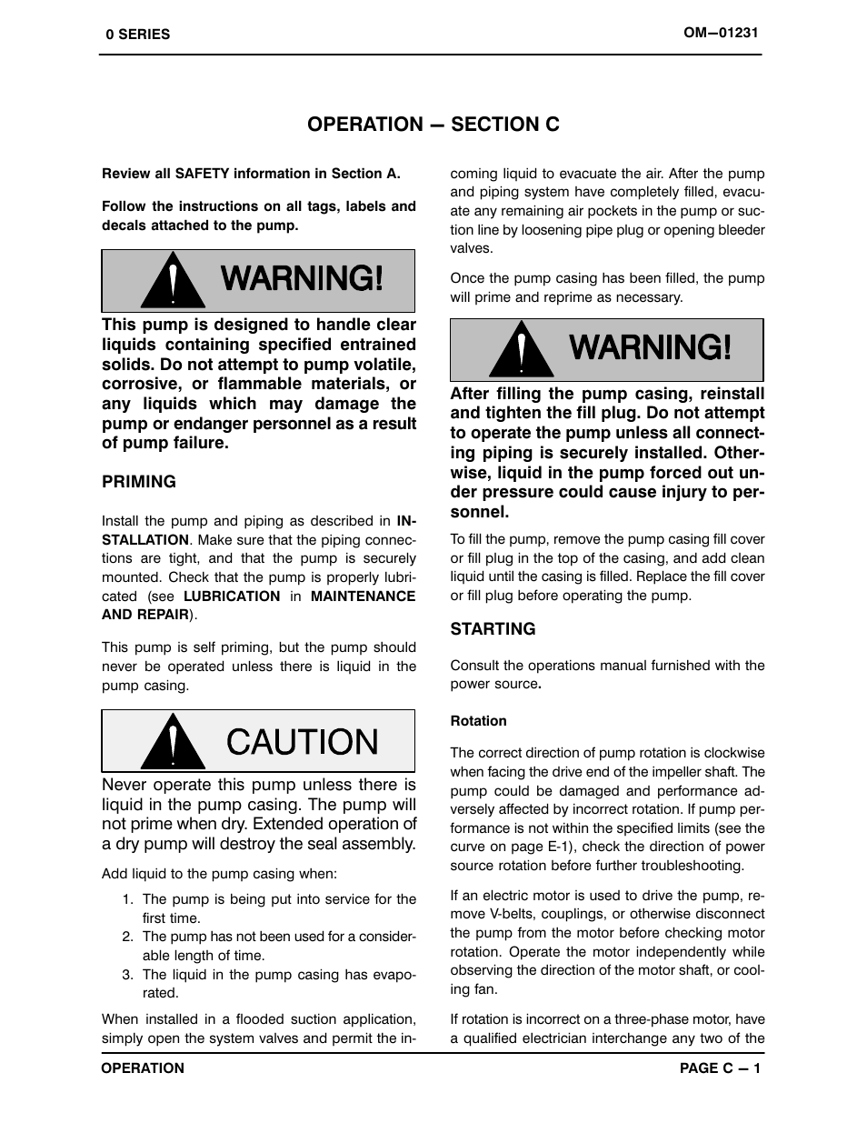 Operation - section c | Gorman-Rupp Pumps 04A52-B 1326393 and up User Manual | Page 14 / 30