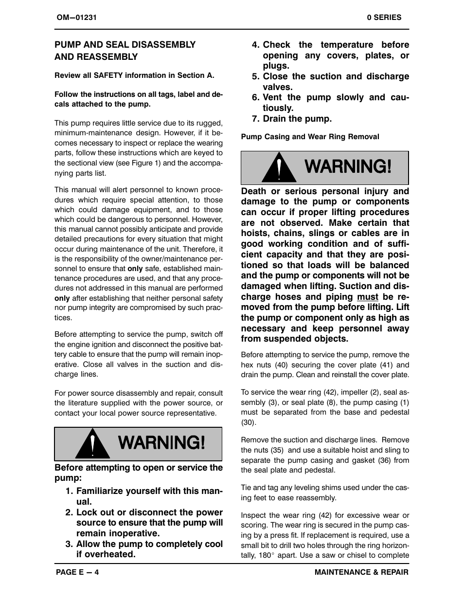 Pump and seal disassembly and reassembly | Gorman-Rupp Pumps 04A52-B 1326393 and up User Manual | Page 23 / 30