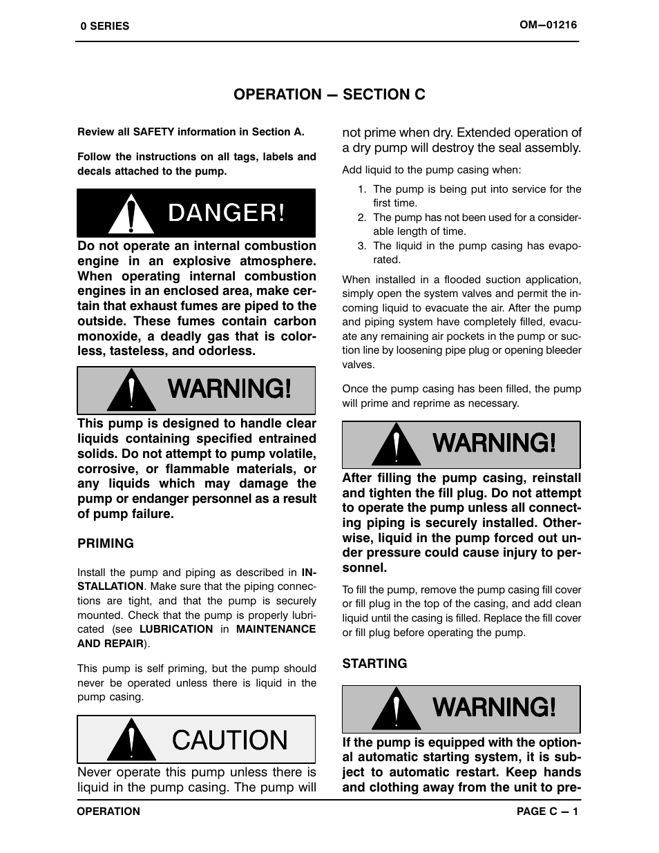 Operation - section c | Gorman-Rupp Pumps 04B3-F4L 1316966 and up User Manual | Page 14 / 35