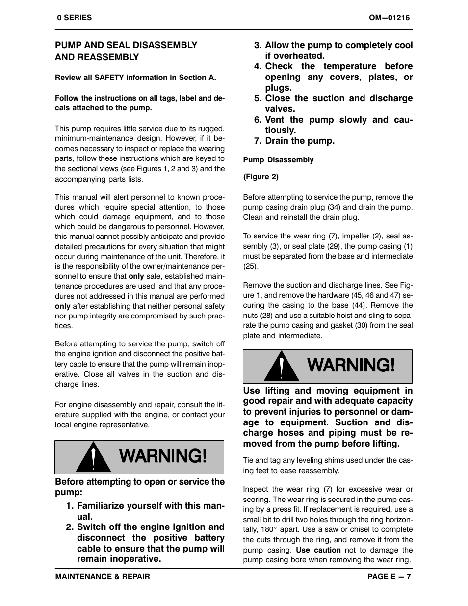 Pump and seal disassembly and reassembly | Gorman-Rupp Pumps 04B3-F4L 1316966 and up User Manual | Page 27 / 35