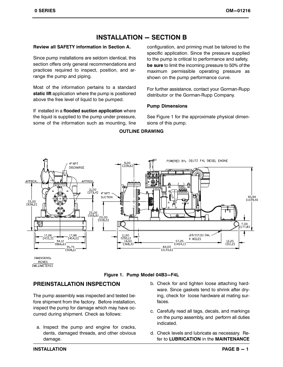 Installation - section b | Gorman-Rupp Pumps 04B3-F4L 1316966 and up User Manual | Page 8 / 35