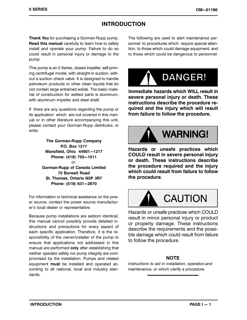 Introduction | Gorman-Rupp Pumps 03E1-B 450930 and up User Manual | Page 5 / 30