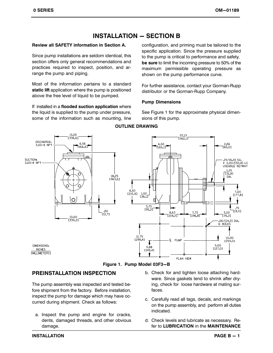 Installation - section b | Gorman-Rupp Pumps 03F3-B 463273 and up User Manual | Page 8 / 30