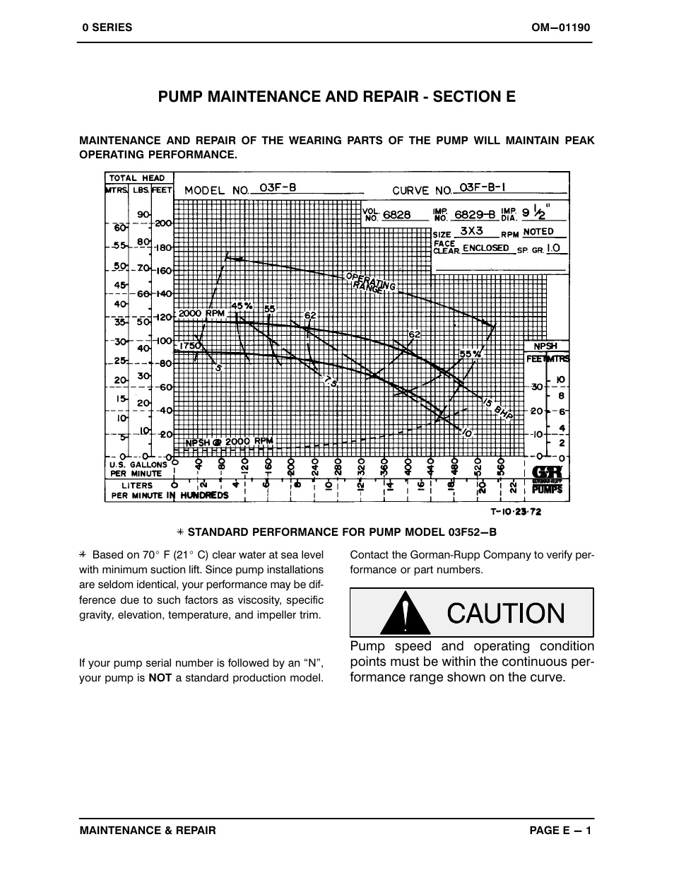 Pump maintenance and repair ‐ section e | Gorman-Rupp Pumps 03F52-B 1329227 and up User Manual | Page 19 / 29