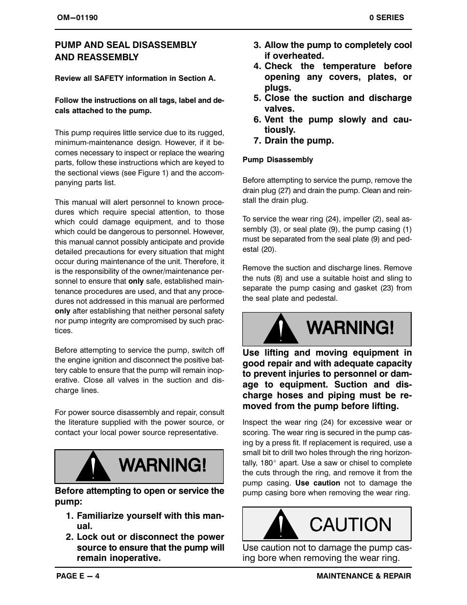 Pump and seal disassembly and reassembly | Gorman-Rupp Pumps 03F52-B 1329227 and up User Manual | Page 22 / 29