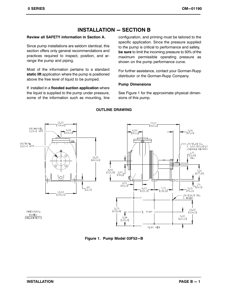 Installation - section b | Gorman-Rupp Pumps 03F52-B 1329227 and up User Manual | Page 7 / 29