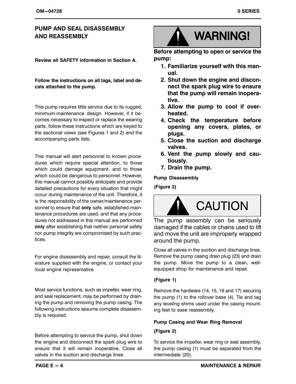 Pump and seal disassembly and reassembly | Gorman-Rupp Pumps 03H1-GX390 1178614 and up User Manual | Page 24 / 29