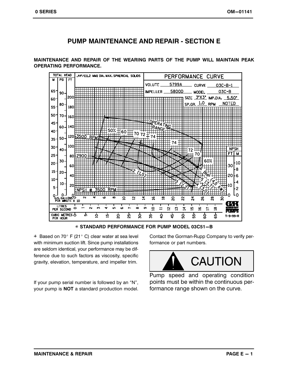 Pump maintenance and repair ‐ section e | Gorman-Rupp Pumps 03C51-B 1341129 and up User Manual | Page 20 / 29