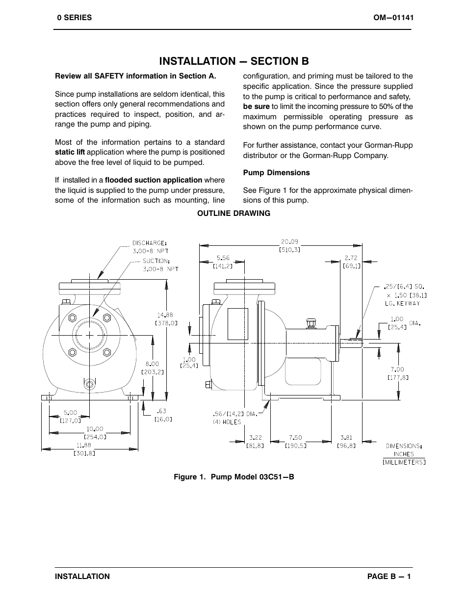 Installation - section b | Gorman-Rupp Pumps 03C51-B 1341129 and up User Manual | Page 8 / 29