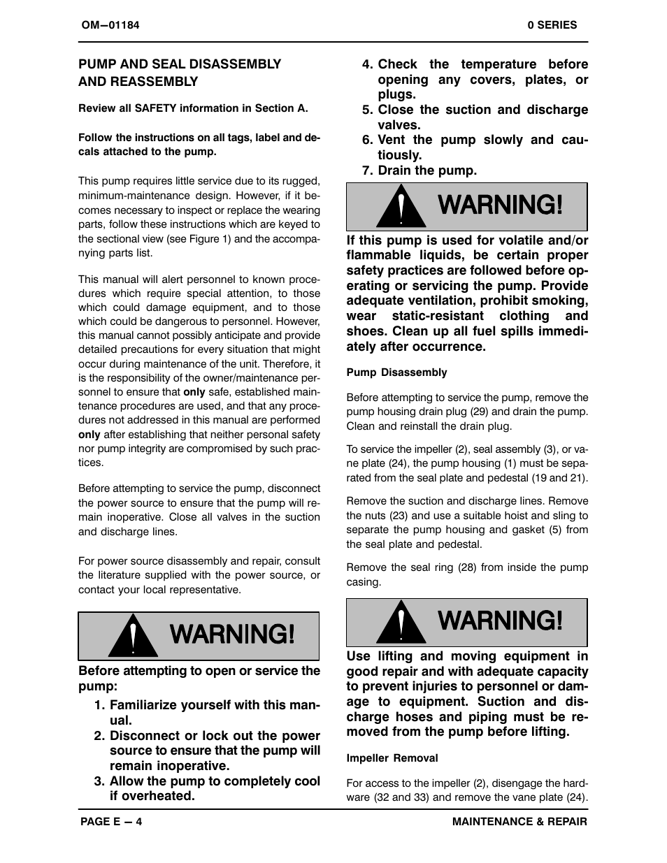 Pump and seal disassembly and reassembly | Gorman-Rupp Pumps 03C31-B 594106 and up User Manual | Page 23 / 29