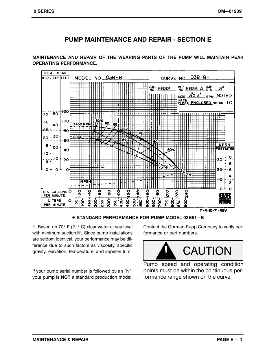 Pump maintenance and repair ‐ section e | Gorman-Rupp Pumps 03B51-B 1371962 and up User Manual | Page 20 / 29