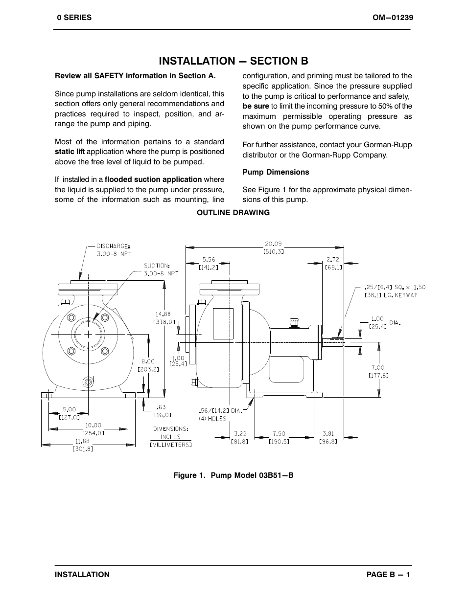 Installation - section b | Gorman-Rupp Pumps 03B51-B 1371962 and up User Manual | Page 8 / 29