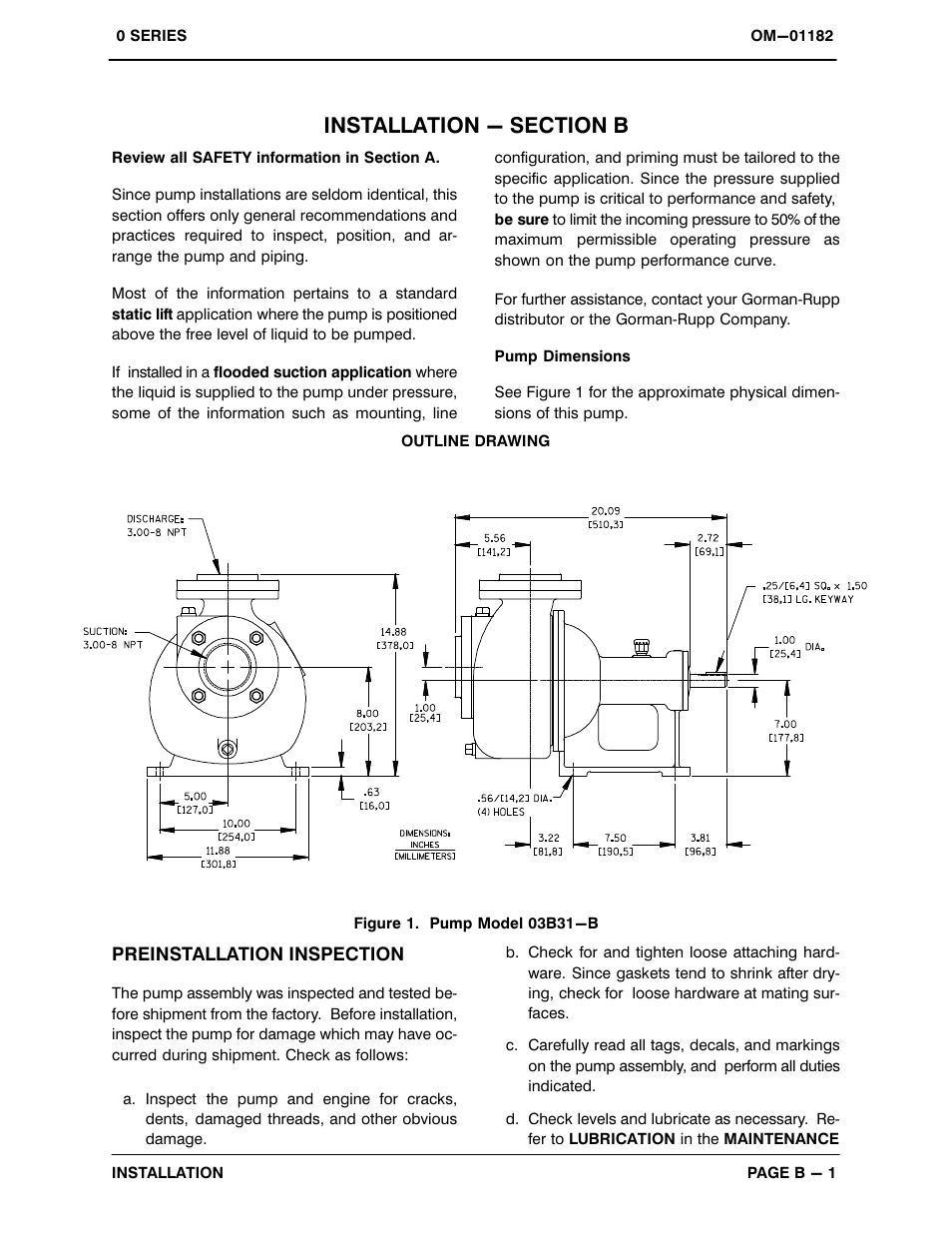 Installation - section b | Gorman-Rupp Pumps 03B31-B 594101 and up User Manual | Page 9 / 30