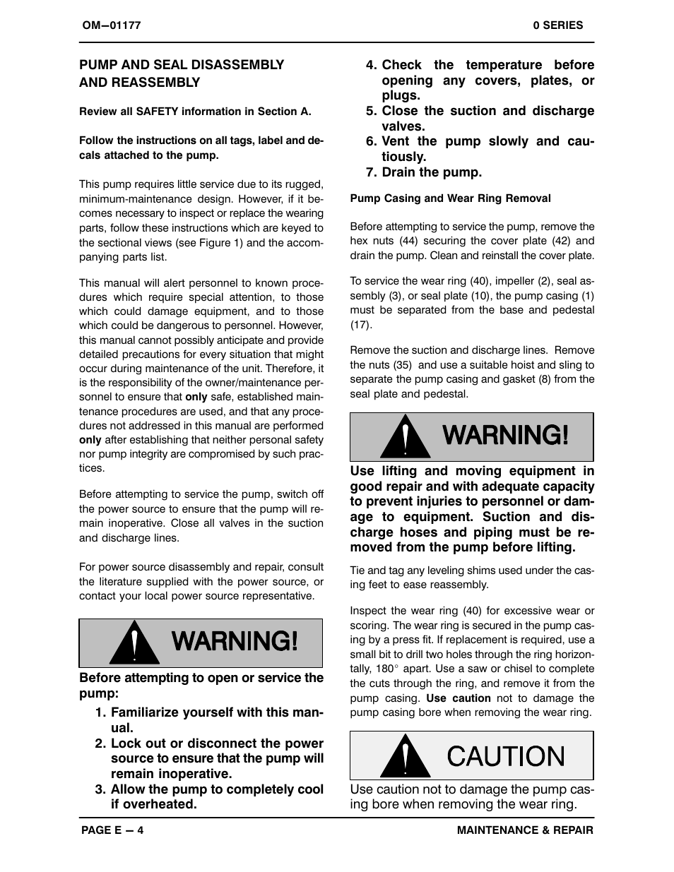 Pump and seal disassembly and reassembly | Gorman-Rupp Pumps 03A52-B 1327255 and up User Manual | Page 23 / 30