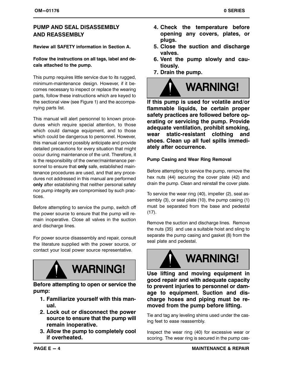 Pump and seal disassembly and reassembly | Gorman-Rupp Pumps 03A3-B 751140 and up User Manual | Page 23 / 30