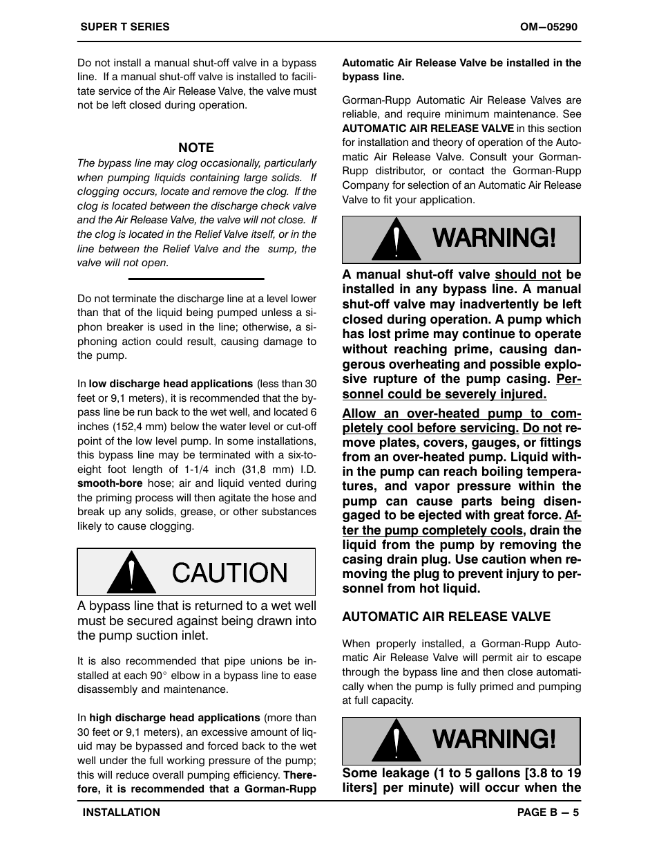 Gorman-Rupp Pumps T10A3S-B /FM,/WW User Manual | Page 12 / 38