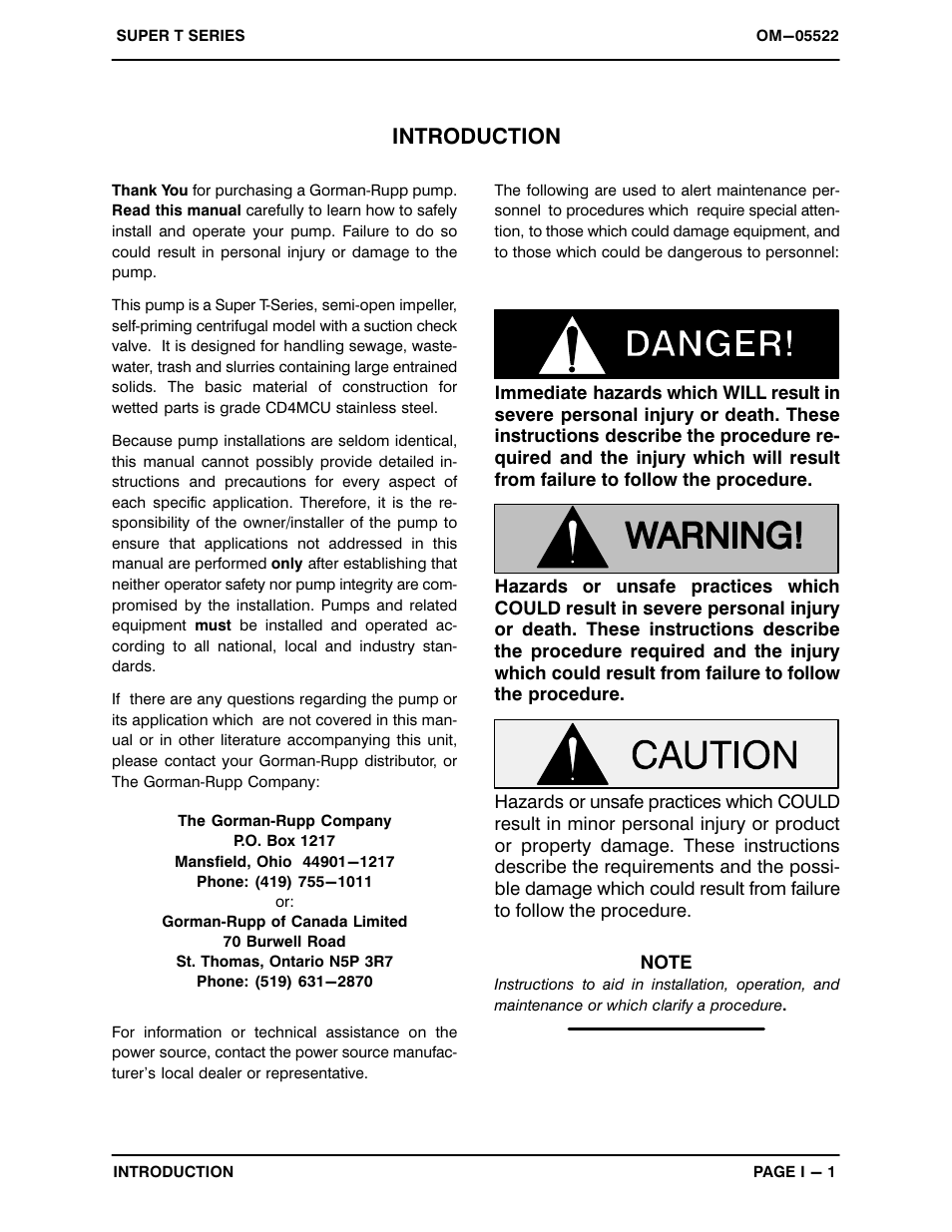 Introduction | Gorman-Rupp Pumps T10A65S-B /FM User Manual | Page 5 / 38