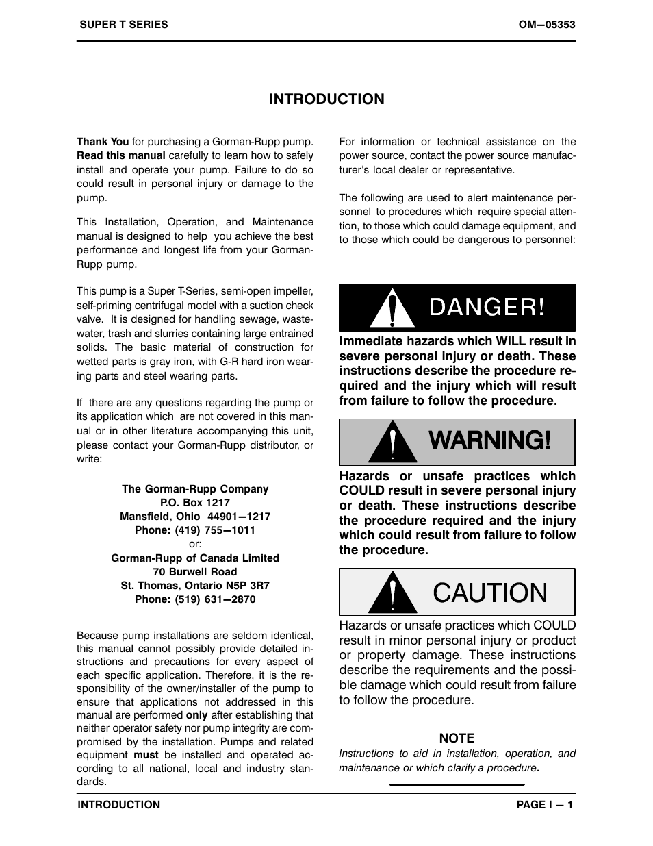 Introduction | Gorman-Rupp Pumps T10A71S-B /FM User Manual | Page 5 / 39