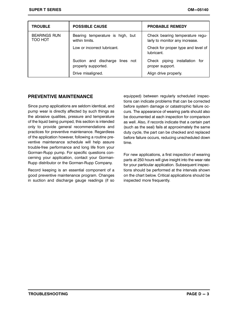 Gorman-Rupp Pumps T3A3S-B /F,/FM,/WW,/WWS User Manual | Page 22 / 40