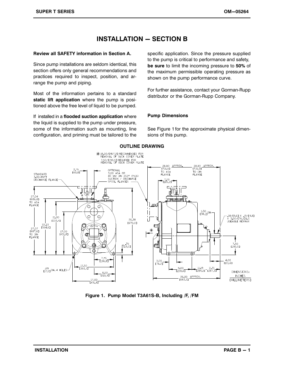 Installation - section b | Gorman-Rupp Pumps T3A61S-B /F,/FM User Manual | Page 8 / 40