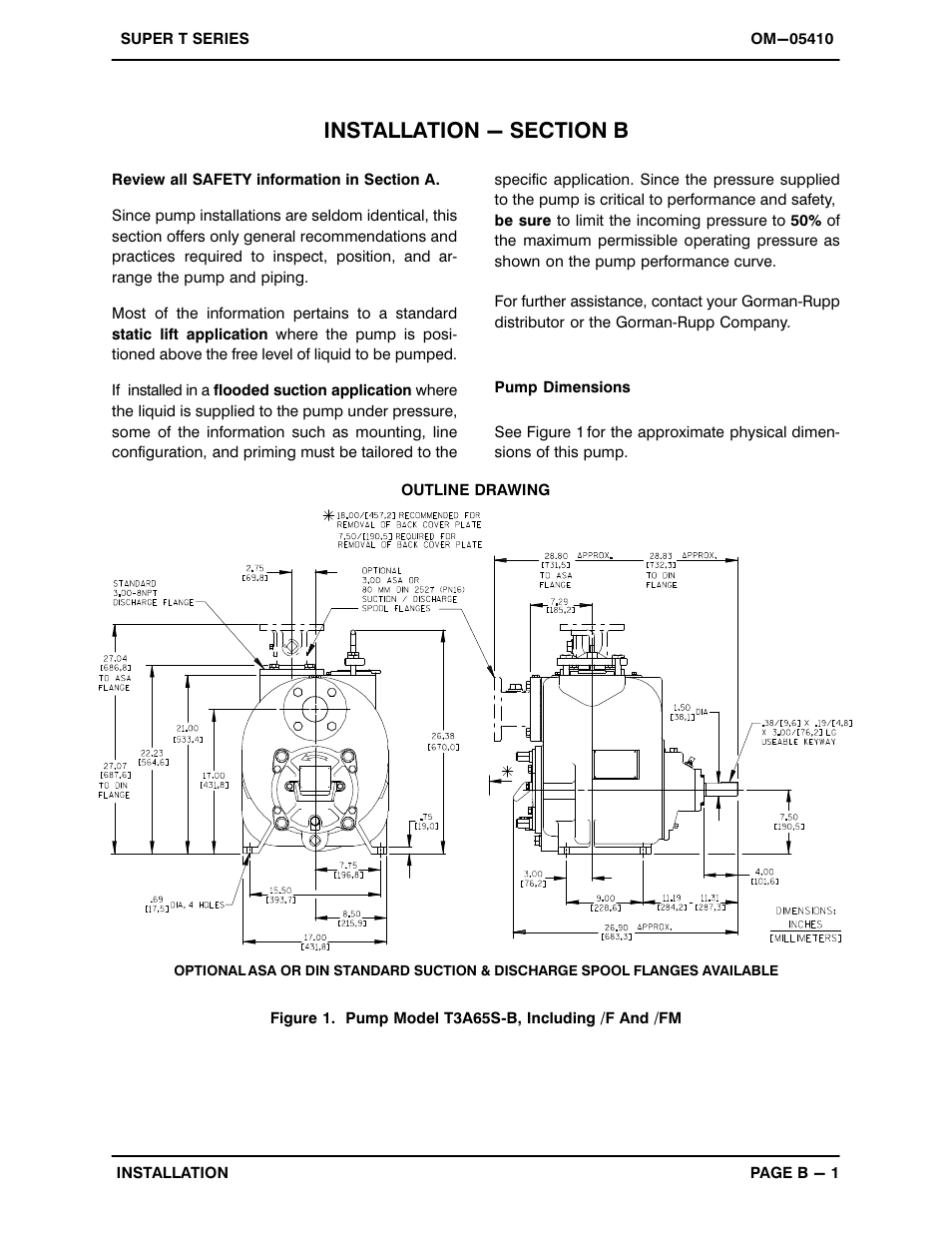 Installation - section b | Gorman-Rupp Pumps T3A65S-B /F,/FM User Manual | Page 8 / 40