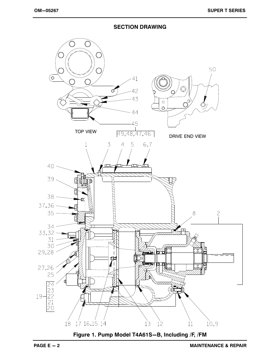 Figure 1. pump model t4a61s-b, including /f, /fm | Gorman-Rupp Pumps T4A61S-B /F,/FM User Manual | Page 25 / 39