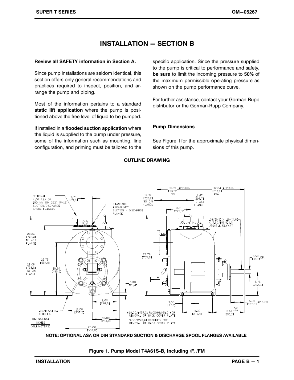 Installation - section b | Gorman-Rupp Pumps T4A61S-B /F,/FM User Manual | Page 8 / 39