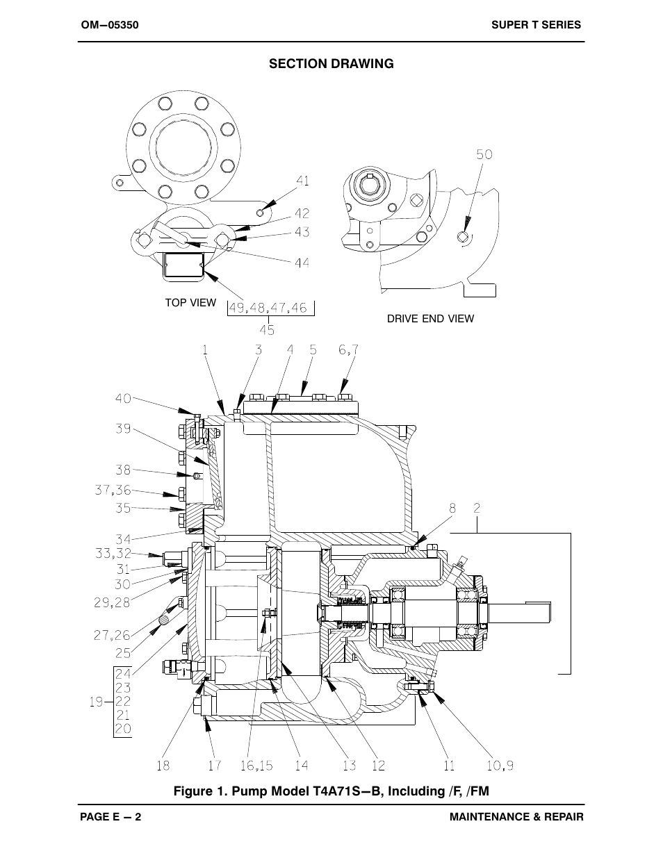 Figure 1. pump model t4a71s-b, including /f, /fm | Gorman-Rupp Pumps T4A71S-B /F,/FM User Manual | Page 25 / 40