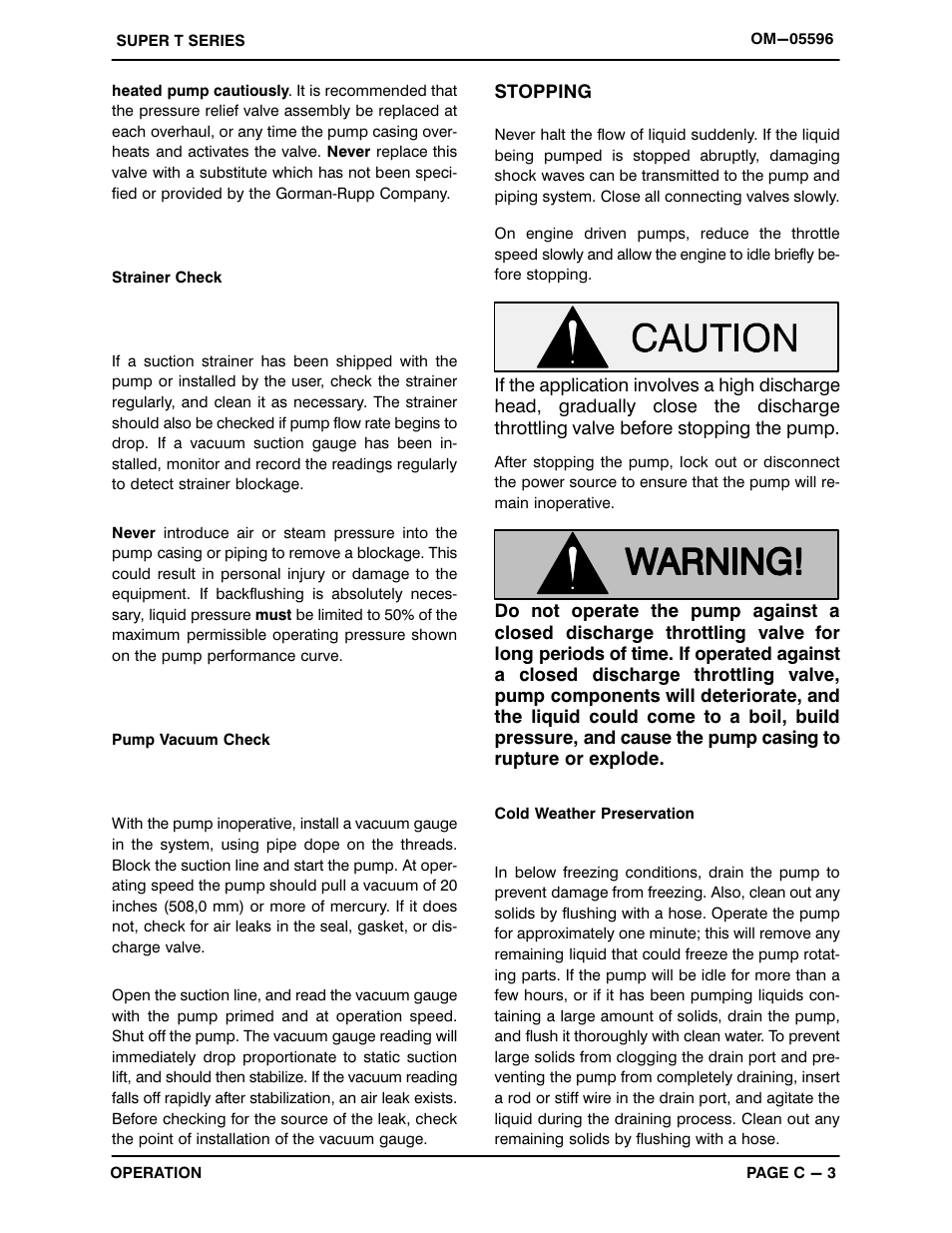 Gorman-Rupp Pumps T4B3S-B /F,/FM,/WW,/WWS User Manual | Page 18 / 40