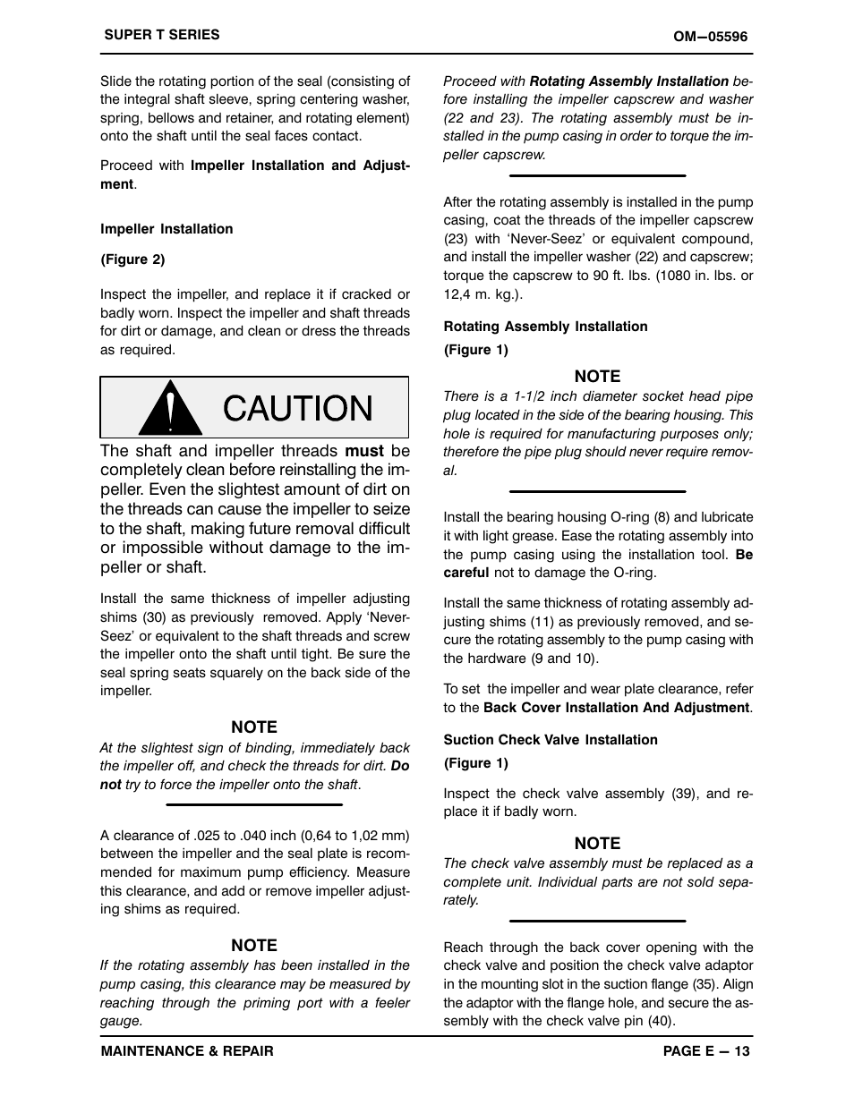 Gorman-Rupp Pumps T4B3S-B /F,/FM,/WW,/WWS User Manual | Page 36 / 40