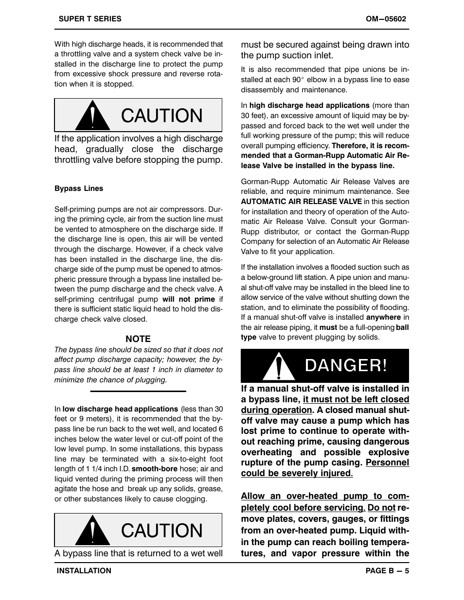 Gorman-Rupp Pumps T4B65S-B /F,/FM User Manual | Page 12 / 40