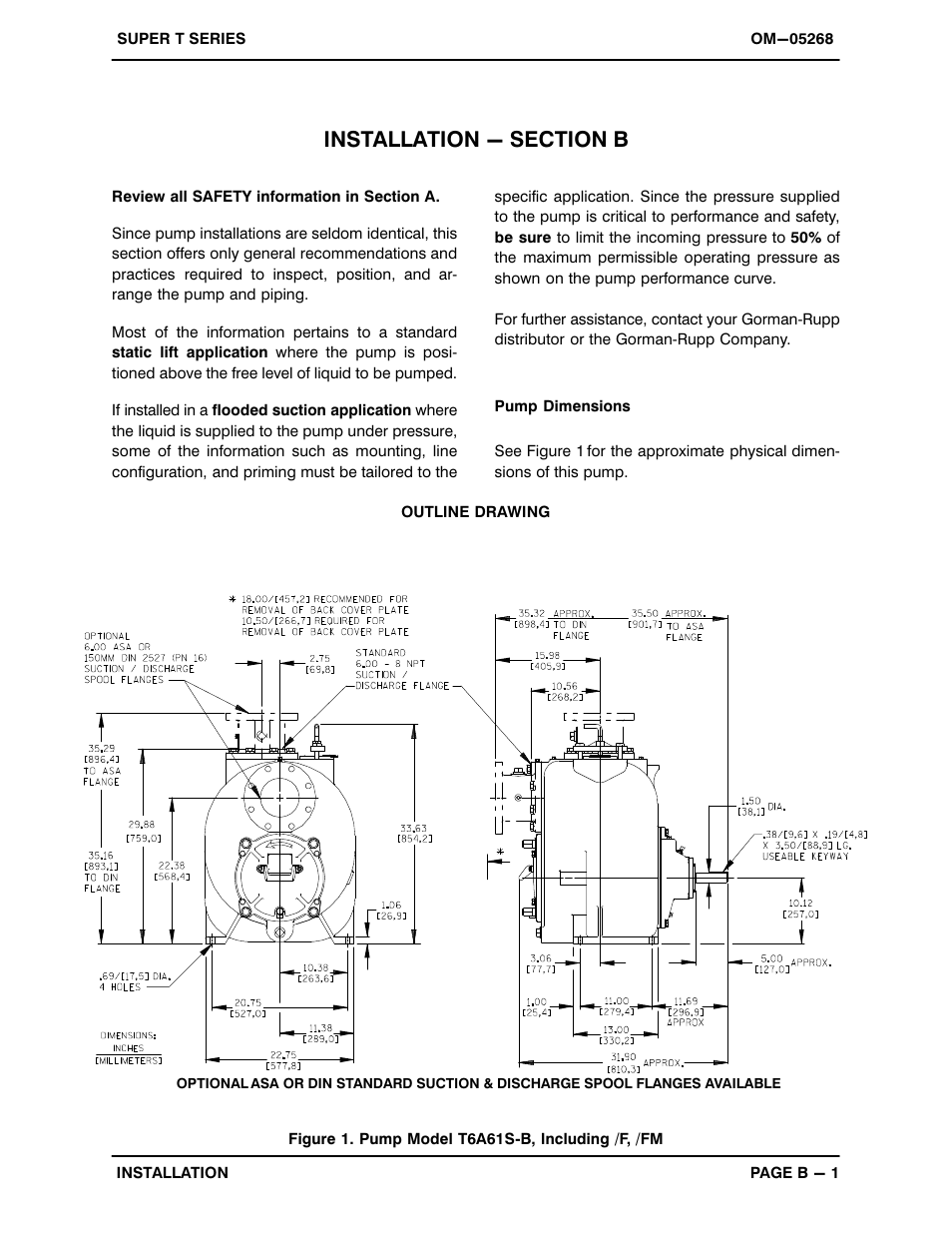 Installation - section b | Gorman-Rupp Pumps T6A61S-B /F,/FM User Manual | Page 8 / 37