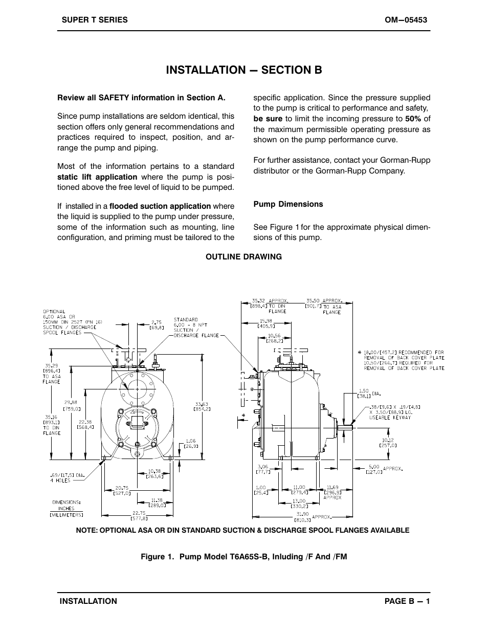 Installation - section b | Gorman-Rupp Pumps T6A65S-B /F,/FM User Manual | Page 8 / 38